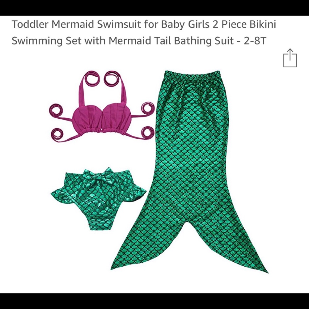 Toddlers Mermaid Bathing suit